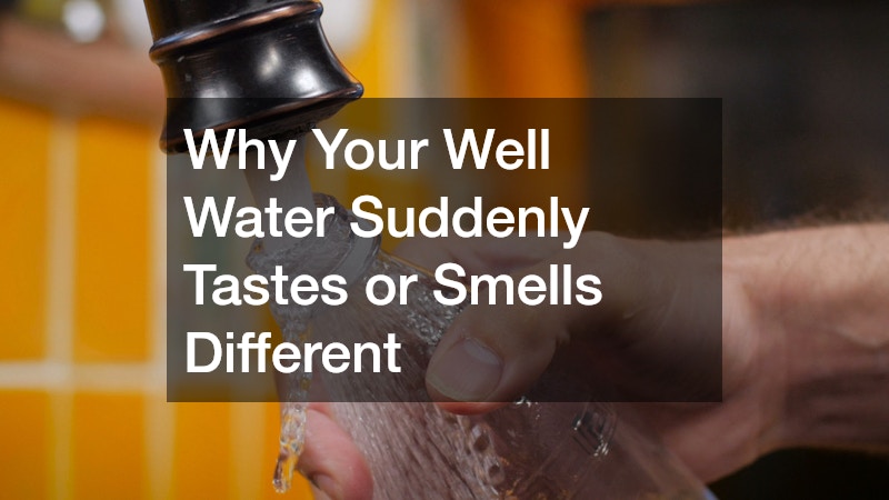 Why Your Well Water Suddenly Tastes or Smells Different